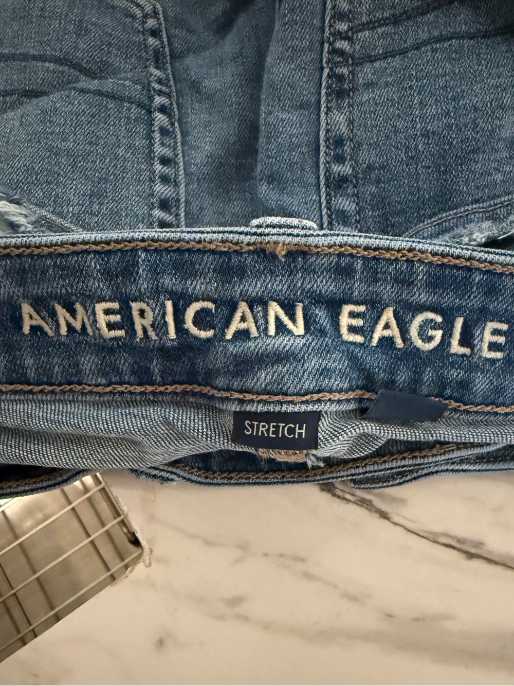American Eagle Floral Embroidered Next Level Stretch Shortie Size 6 - Picture 9 of 11
